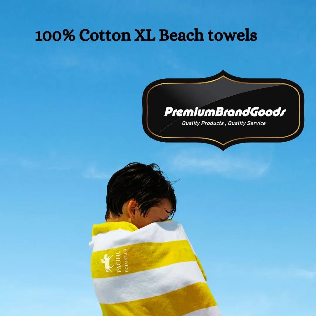 PBG Polo Striped  100% Cotton Full Size Every Day Towels 6 Pack - PremiumBrandGoods