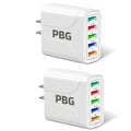 2 Pack of 5 Port Wall Charger Charge 5 Devices at Once! - PremiumBrandGoods