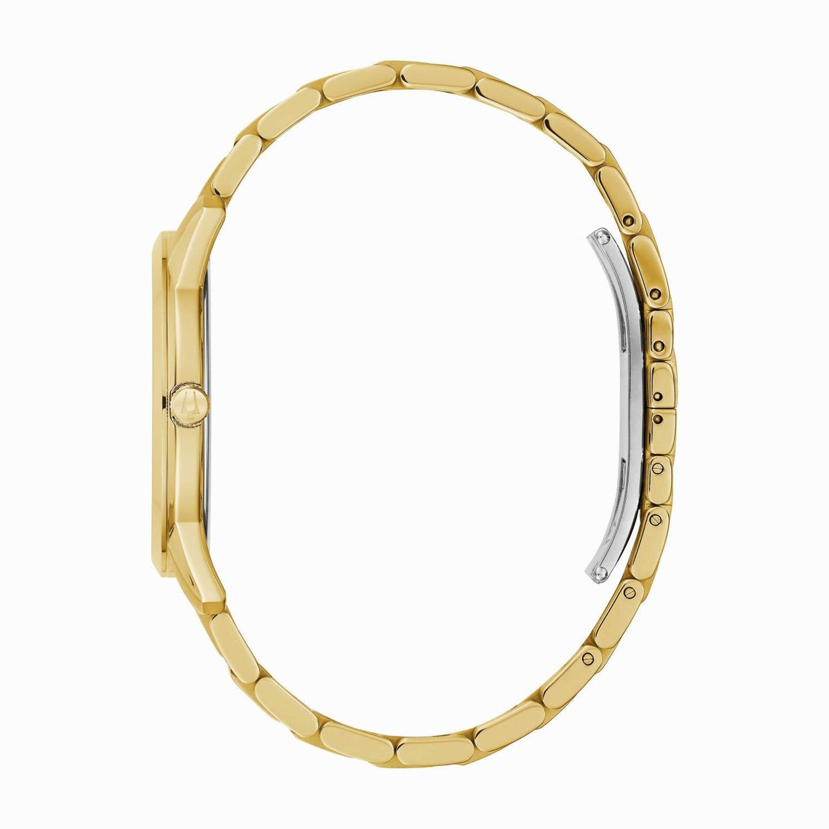 Bulova Watch with 40MM Champagne Round Dial and Stainless Steel Bracelet. 97D123