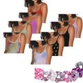 4 Pack Women's Stylish Cozy Tank Tops Ribbed Style Assorted with Free Scrunchies S-L Spaghetti Strap - PremiumBrandGoods