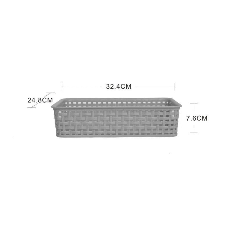 3 Pack Organizer Storage Wicker Plastic Woven Baskets (Multiple Sizes) - PremiumBrandGoods