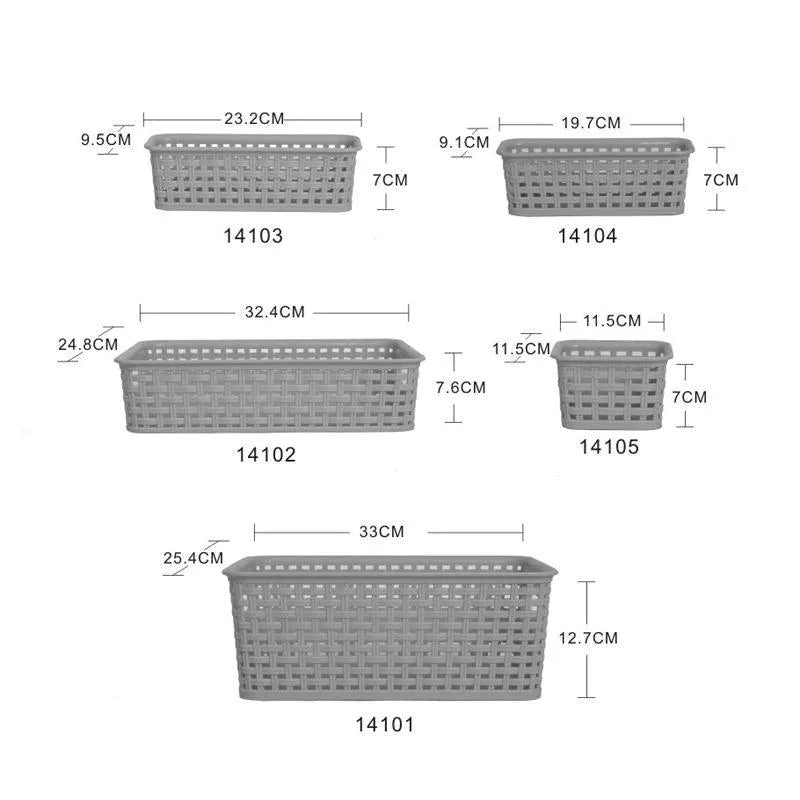 3 Pack Organizer Storage Wicker Plastic Woven Baskets (Multiple Sizes) - PremiumBrandGoods