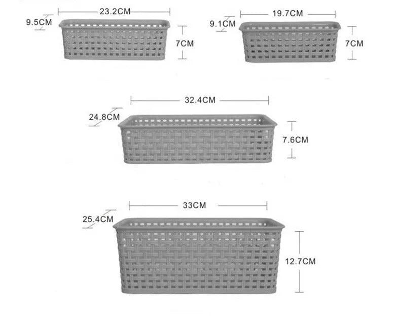 3 Pack Organizer Storage Wicker Plastic Woven Baskets (Multiple Sizes) - PremiumBrandGoods