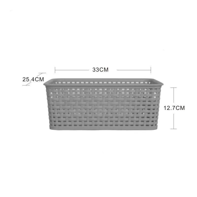 3 Pack Organizer Storage Wicker Plastic Woven Baskets (Multiple Sizes) - PremiumBrandGoods
