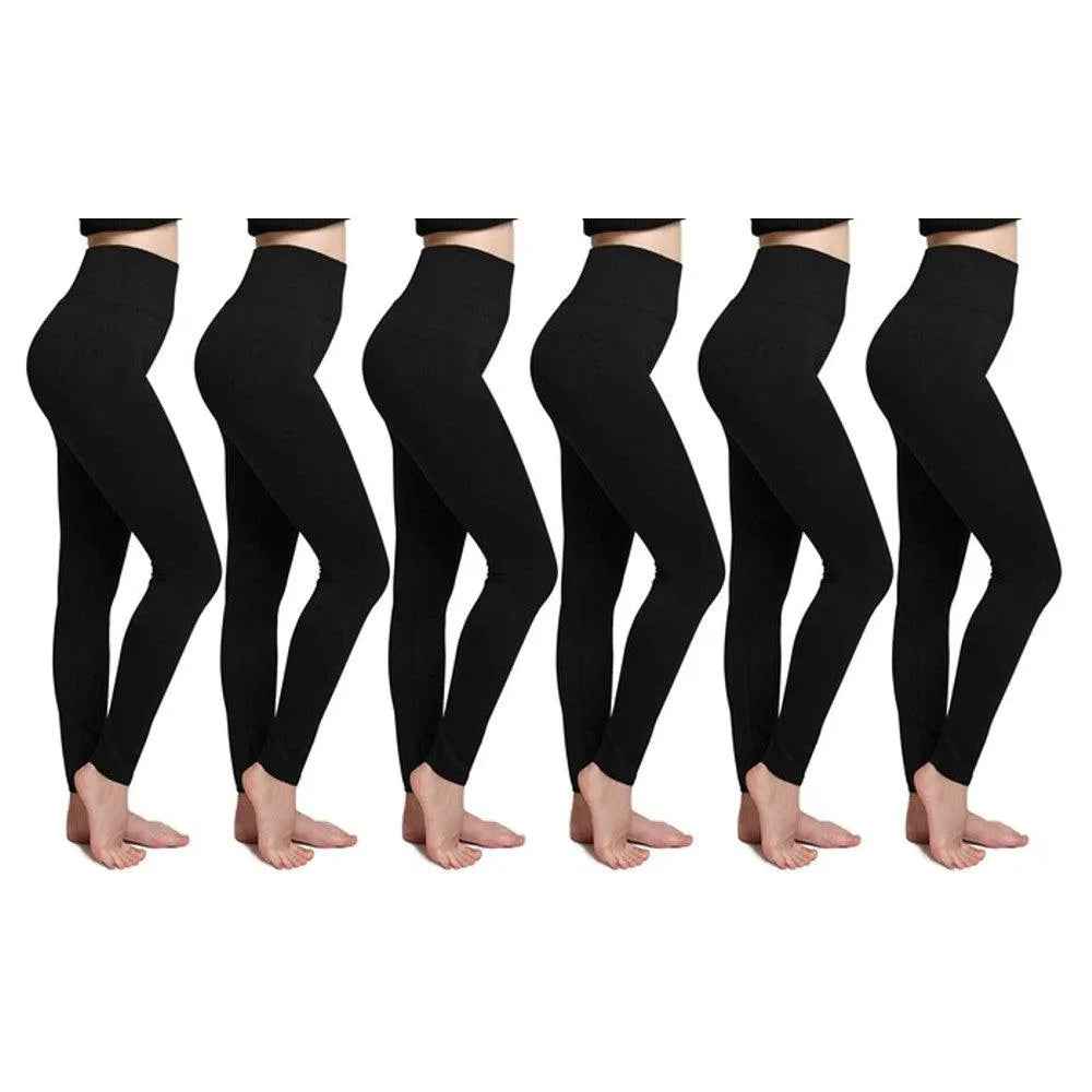 3 Pack Women‚Äôs Fleece Lined Leggings High Waist Stretchy warm Leggings one size
