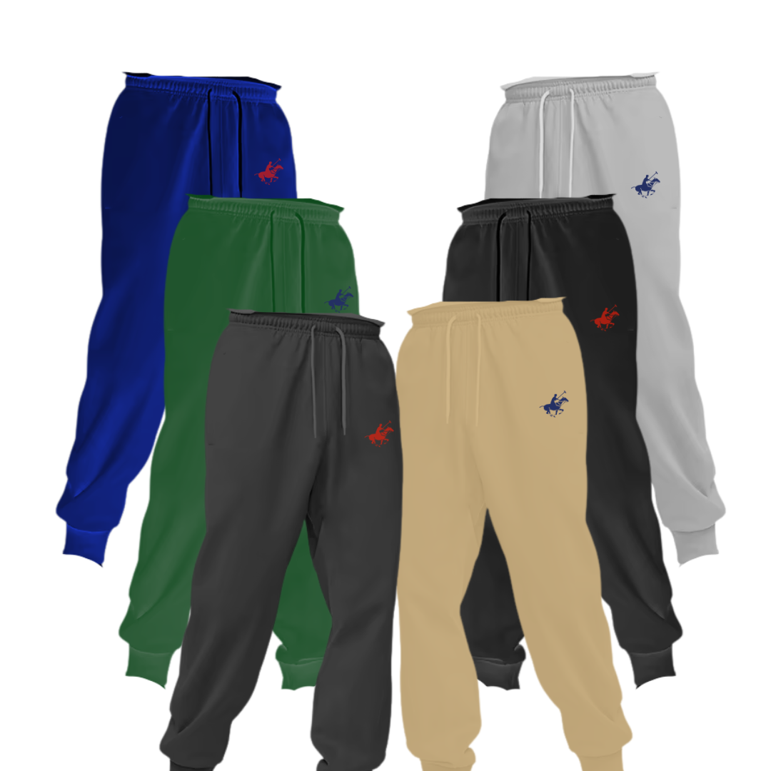 Mens Joggers 3 Pair French Terry Cotton Blend Assorted Colors Soft - PremiumBrandGoods