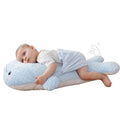 Newborn Baby Sleep Pillow Infant Pillow,Tummy Time Pillow,Burpee Pillow for Babies - Anti Roll Side Sleeping with Fixing Belt，Soothing Exhaust Solution for Baby's Discomfort (Blue Whale) - PremiumBrandGoods