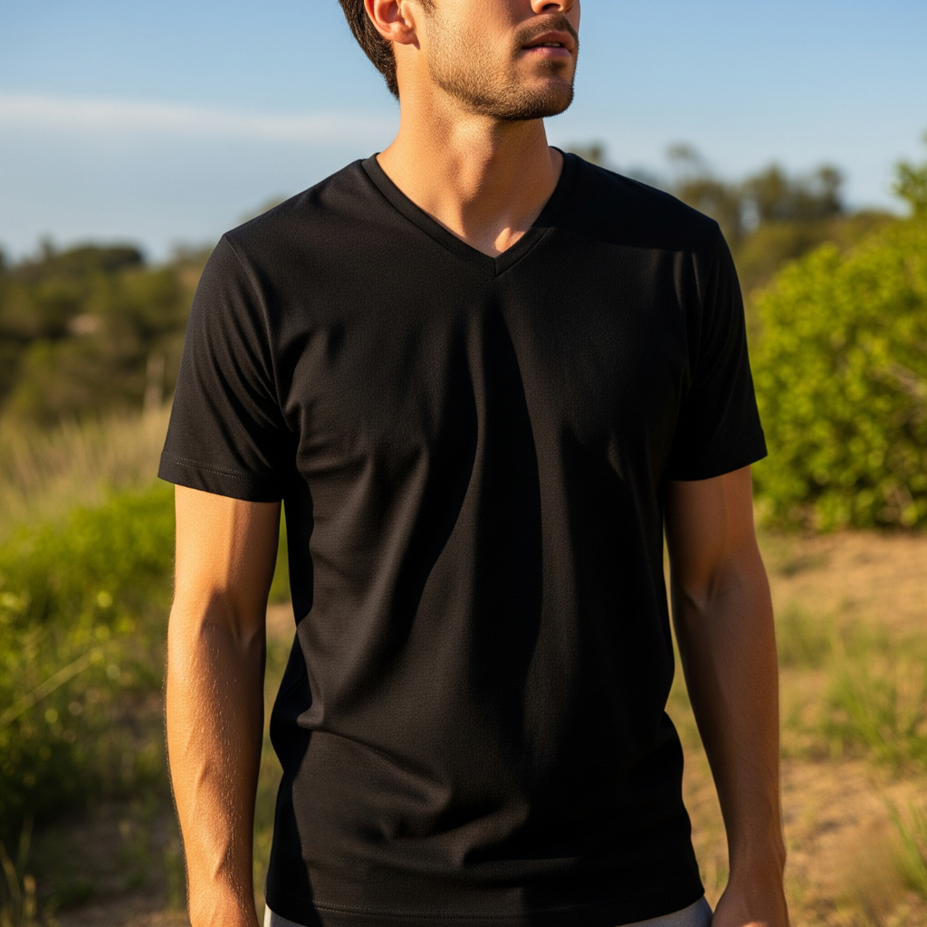 Men's 3-Pack Solid 100% Cotton Crew Neck T-Shirts with Double Ribbed Collar, Sizes S-5XL
