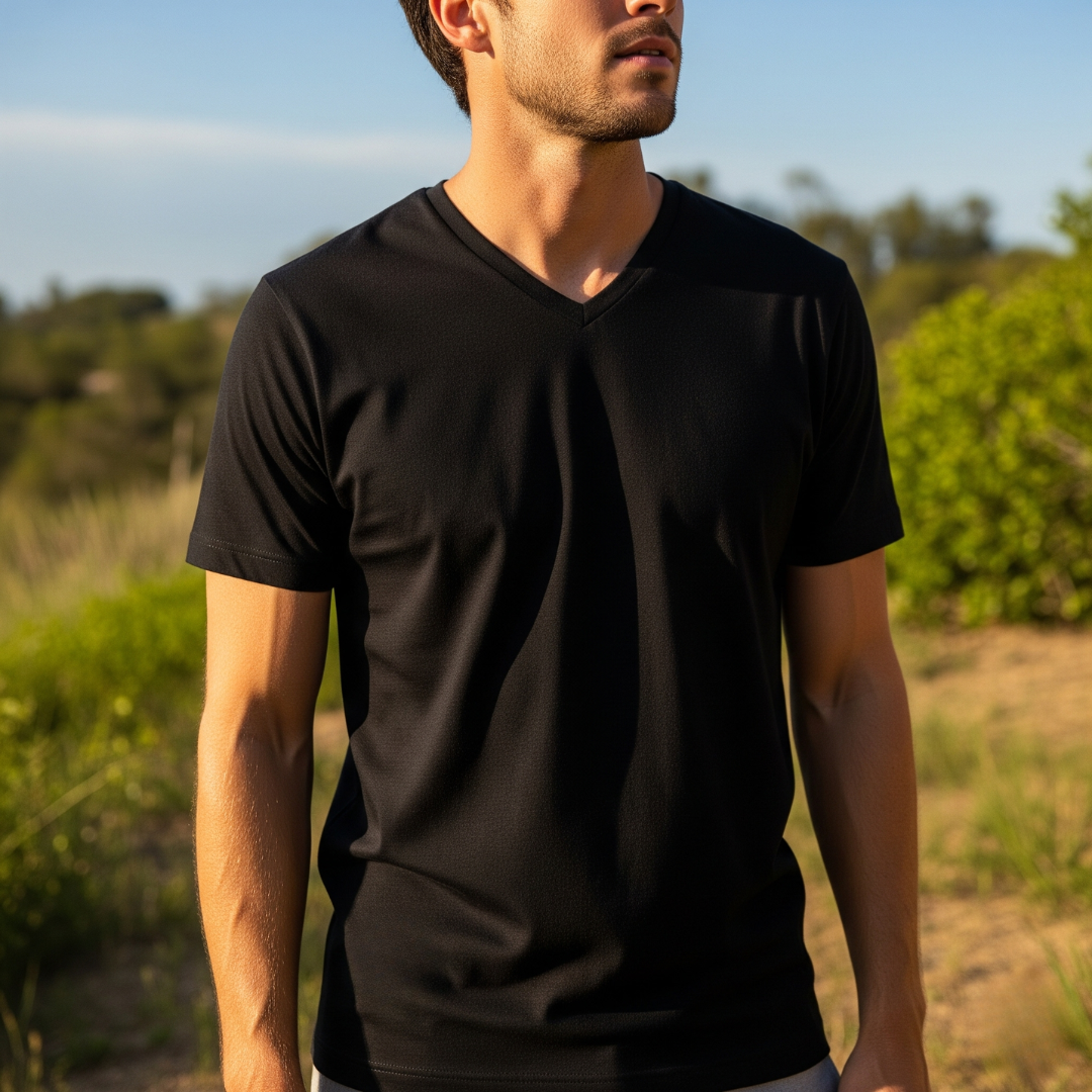 Men's 3-Pack Solid 100% Cotton Crew Neck T-Shirts with Double Ribbed Collar, Sizes S-5XL
