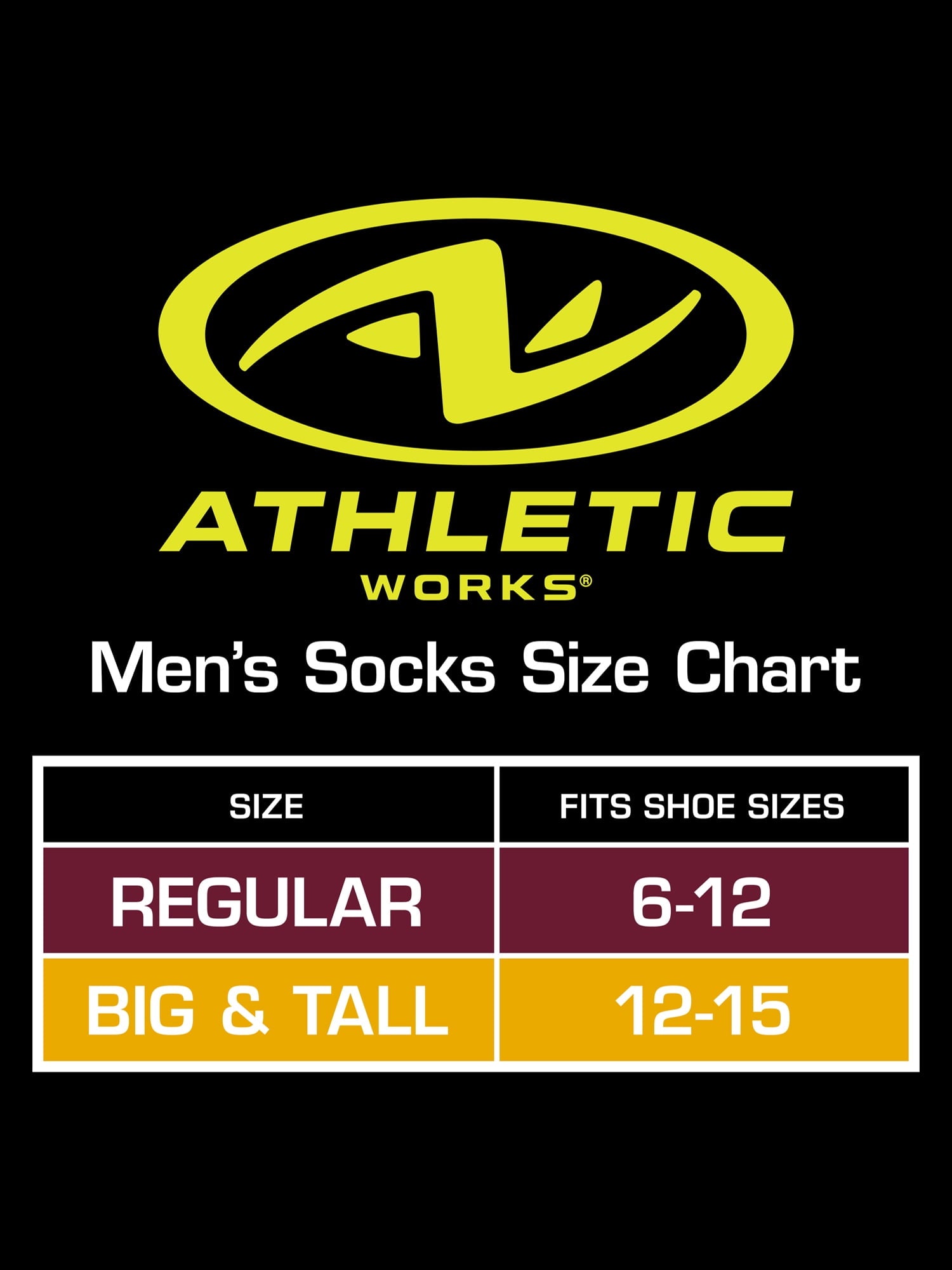 Athletic Works Men's Big & Tall Low Cut Socks - 12 Pair Pack (Shoe Size 12-15)