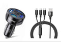 4 Port LED Car Charger + 3 in 1 Cable Combo