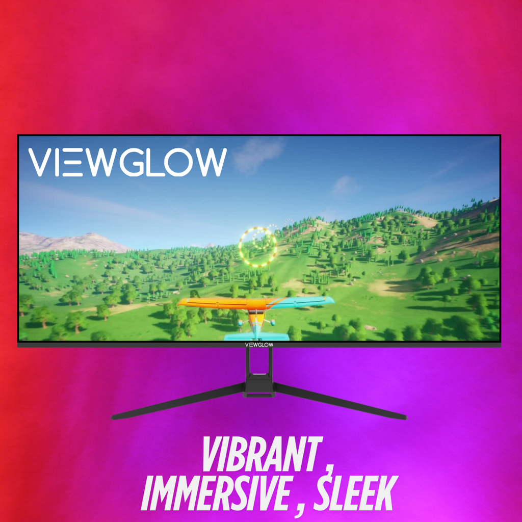 ViewGlow 34" GAMING MONITOR 3440X1440 LED WQHD 1MS 100HZ 21:9 WIDE MONITOR IMMERSIVE GAMING - PremiumBrandGoods