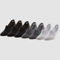 Womens Peds 12 Pairs Midcut Lightweight Gel Heel Grip Grey/Charcoal/Black - PremiumBrandGoods
