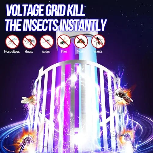 Bug Zapper, Two Colors Mosquito Zapper with LED Light, Waterproof Fly Trap,Insect Zapper,Mosquito Killer Outdoor Indoor for Home,Kitchen,Backyard,Camping - PremiumBrandGoods