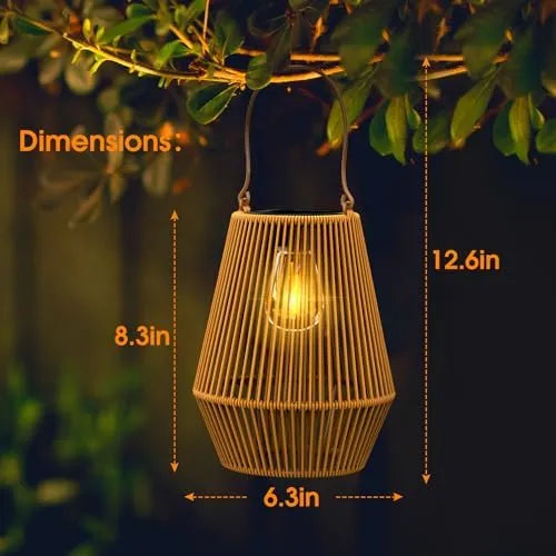 Solar Lanterns, KagoLing Solar Lanterns Outdoor Waterproof Solar Lights for Outside Hanging Solar Woven Lantern Solar Lamp Lights Decoration for Garden,Yard,Patio,Porch,Trees,Lawn,Pathway, 1 Pack - PremiumBrandGoods