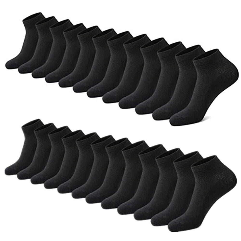 3-12 Pairs Mens Plain Solid Cotton Sports Ankle Athletic Socks Low Cut Size 9-13 - PremiumBrandGoods
