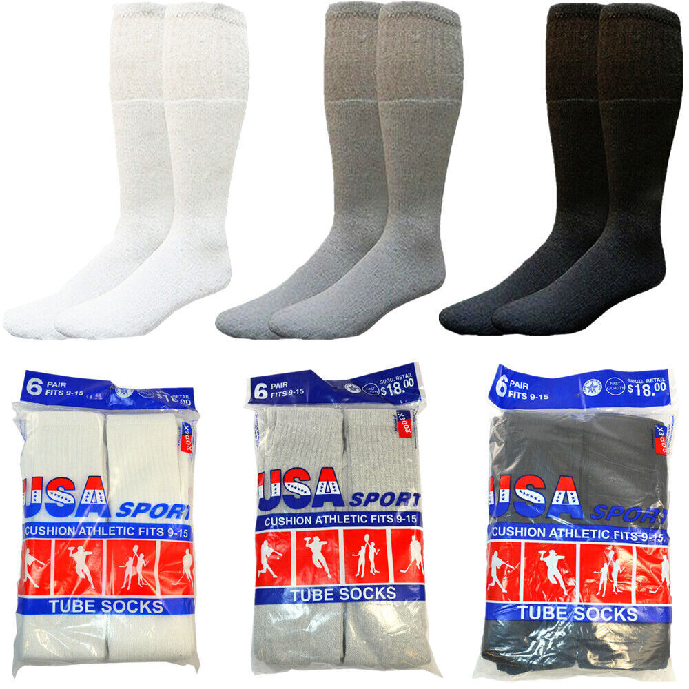 Wholesale Bulk Lot Men Tube Socks Over the Calf Big & Tall Size 9-15 10-15 13-16 - PremiumBrandGoods