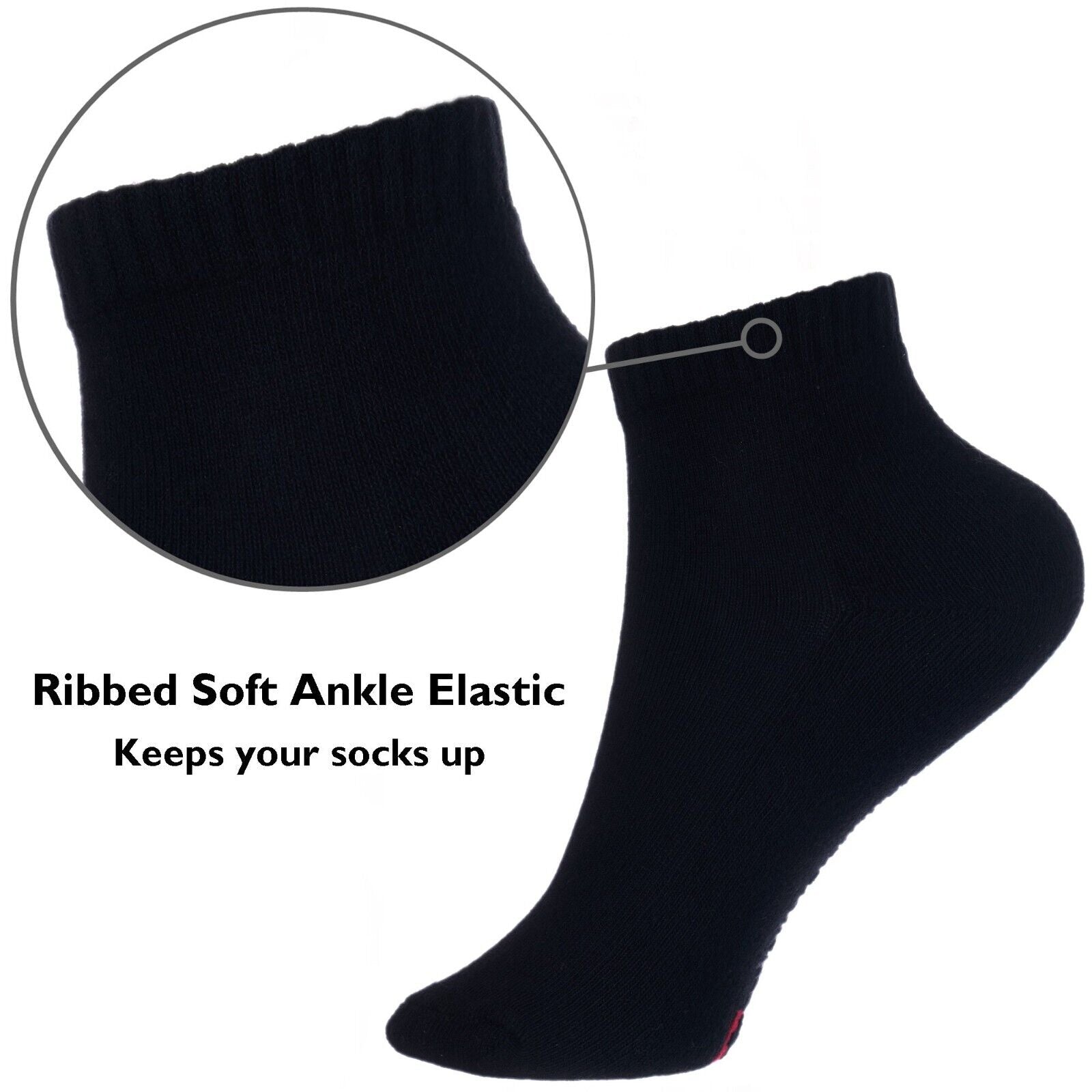 3-12 Pairs Mens Plain Solid Cotton Sports Ankle Athletic Socks Low Cut Size 9-13 - PremiumBrandGoods