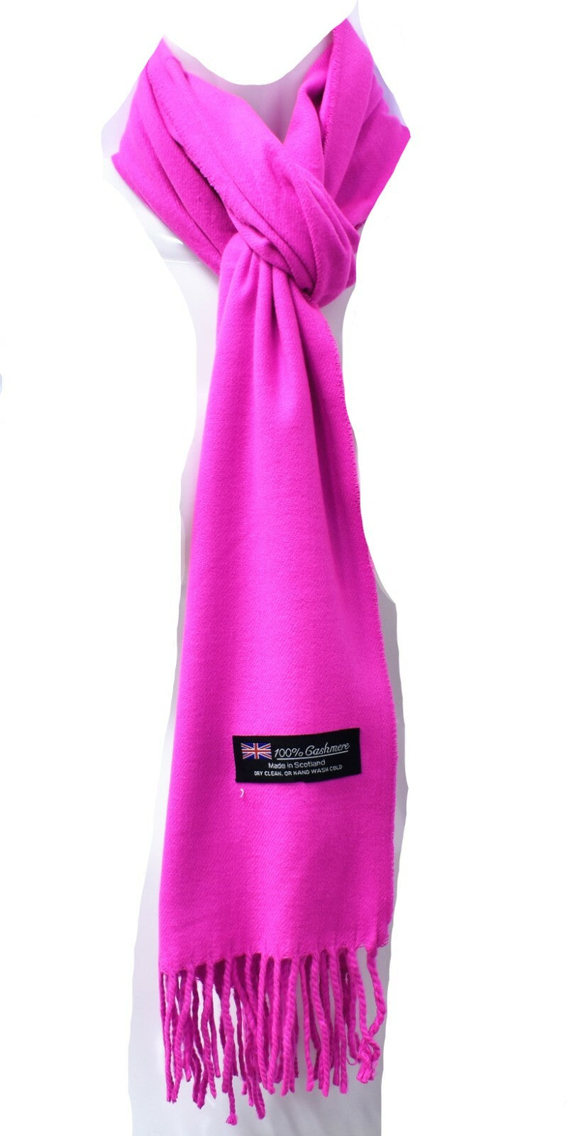 Winter Unisex Plain Solid Scarves 100% Cashmere Wool Warm Scarf Made in Scotland - PremiumBrandGoods