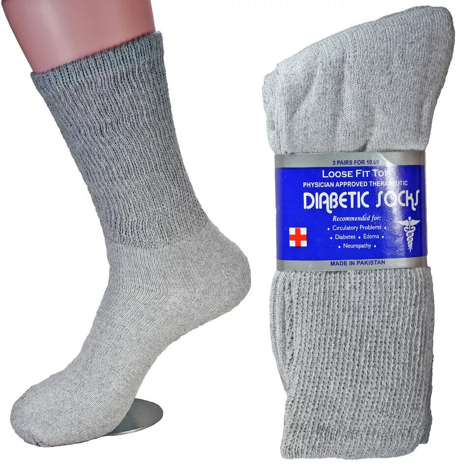Wholesale Bulk Mens Diabetic Crew Socks Health Circulatory Size 9-11,10-13,13-15 - PremiumBrandGoods