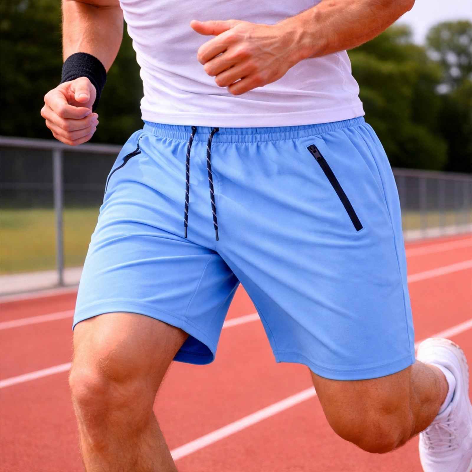 Men’s 3-Pack Performance Training Shorts with Zipper Pockets (Sizes S–2XL)