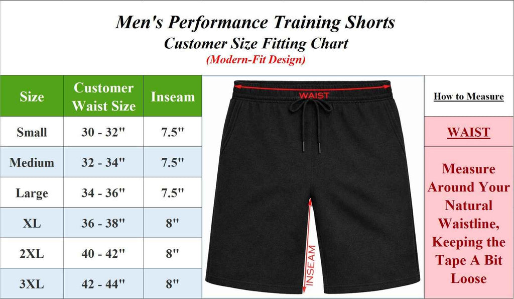 Men’s 3-Pack Performance Training Shorts with Zipper Pockets (Sizes S–2XL)