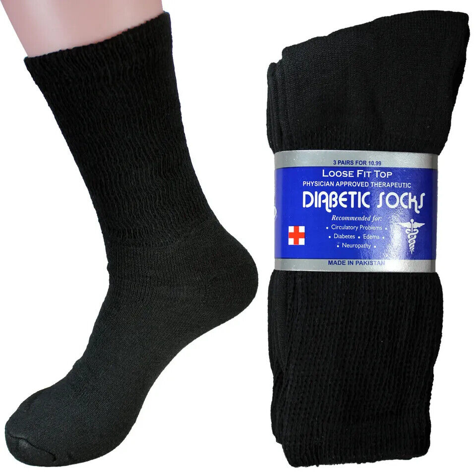 Wholesale Bulk Mens Diabetic Crew Socks Health Circulatory Size 9-11,10-13,13-15 - PremiumBrandGoods