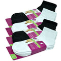 3-12 Pairs For Womens Ankle Athletic Crew Cotton Solid Cushioned Socks Size 9-11 - PremiumBrandGoods
