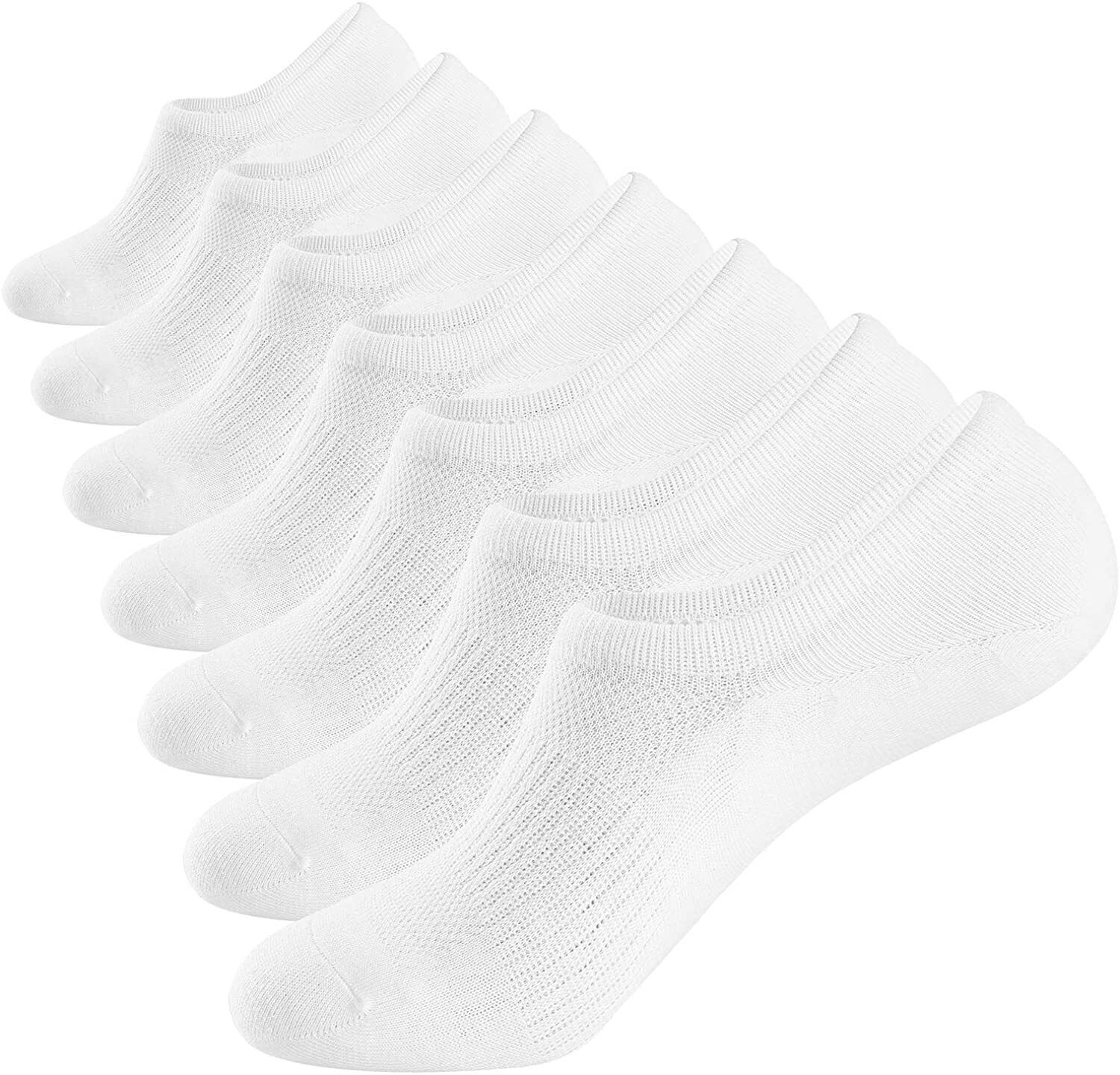 3-12 Pairs Mens No Show Invisible Nonslip Loafer Solid Boat Cotton Low Cut Socks - PremiumBrandGoods