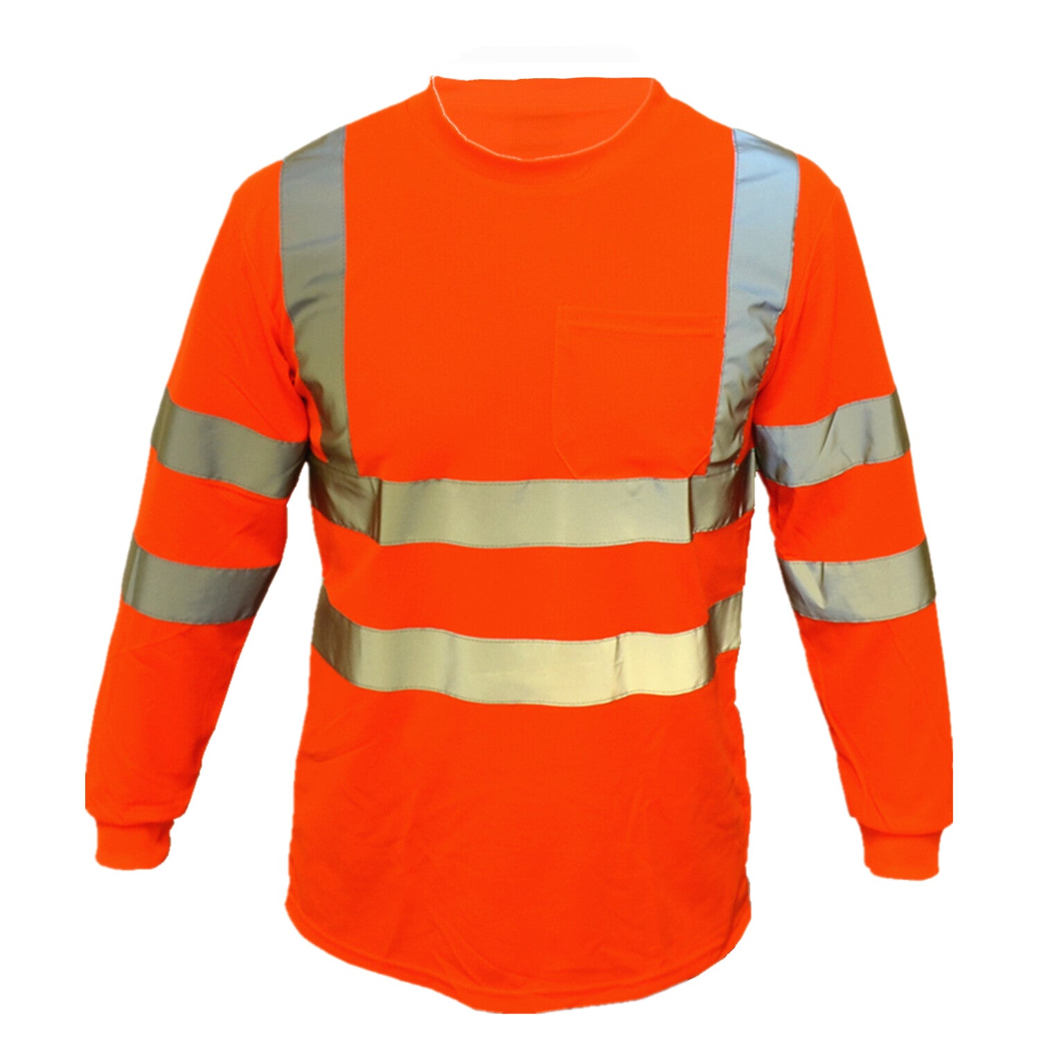 Safety Work Hi Vis High Visibility Reflective ANSI Class 3 T Shirt Long Sleeve - PremiumBrandGoods