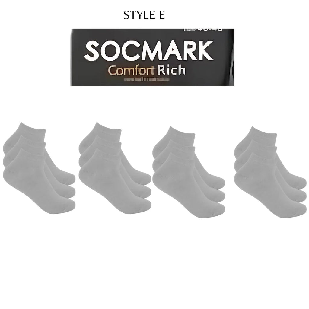 12 Pairs Ankle Socks 9-11 , 10-13 (8 styles) Active , Unisex - PremiumBrandGoods