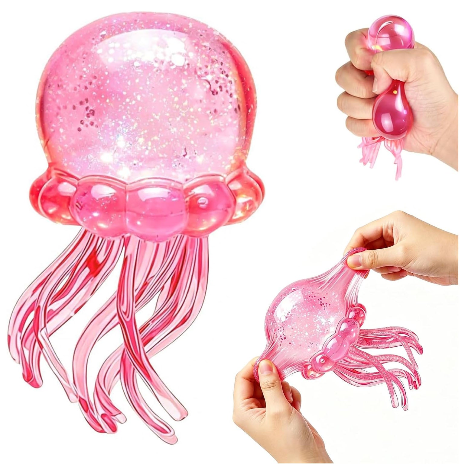 Squishy - Sugar Glitter Jellyfish Pink