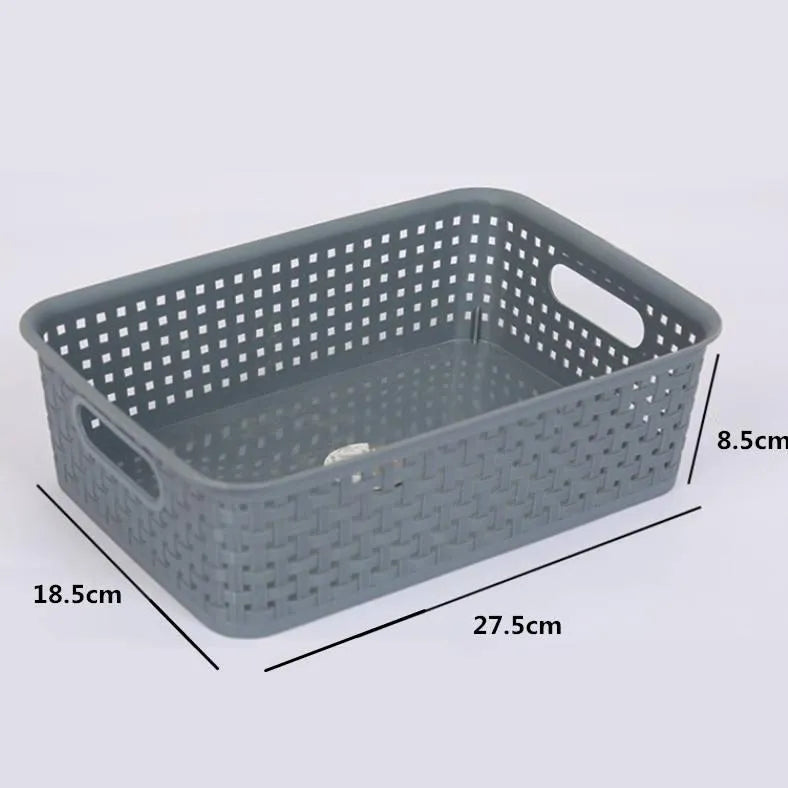 6 Pack! Woven plastic Home storage baskets - PremiumBrandGoods