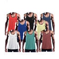 Men's 100% Cotton PBG Muscle Tank Top T Shirts Quick Dry Workout Gym Assorted Colors - PremiumBrandGoods