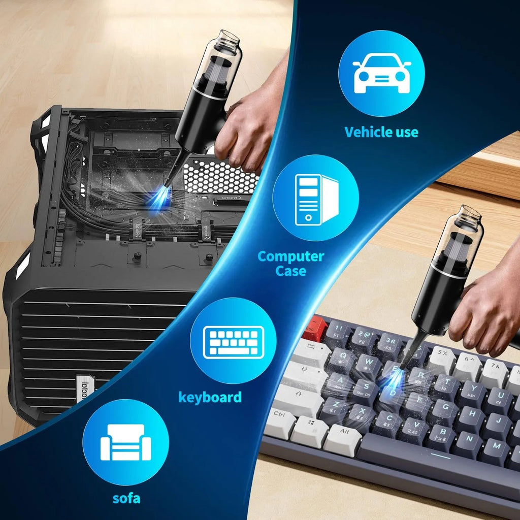 IFTHFOUR Computer Vacuum Cleaner-Compressed Air Duster-Air Blower Powerful 4-in-1-Electric Air Dusters-Replace Compressed Air Cans for PC, Computer, Car -Vacuum Keyboard Cleaner - PremiumBrandGoods