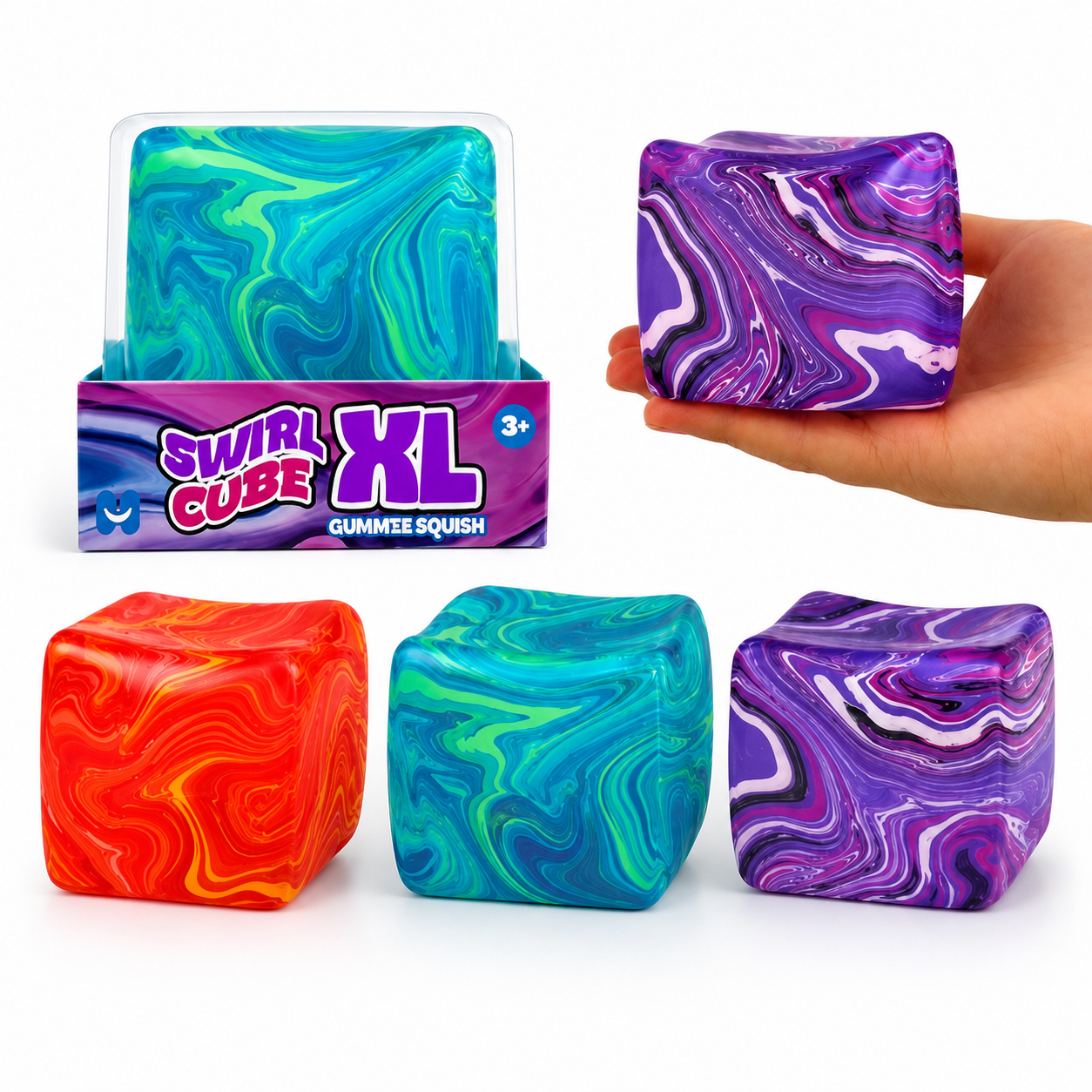 Squishy - Giant Swirl Cube