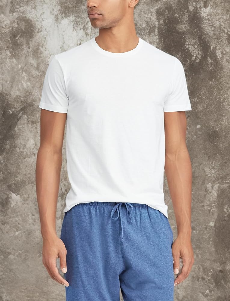 Polo Ralph Lauren Men's Cotton Crewneck Undershirt - 3-Pack Slim Fit Short-Sleeve T-Shirts