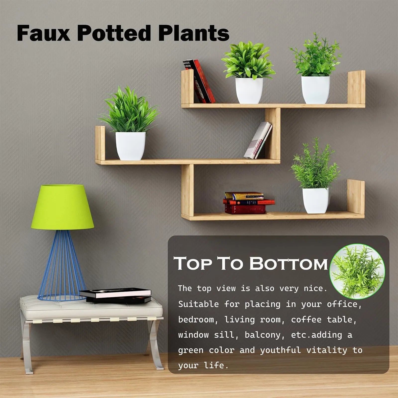 4 Packs Small Fake Plants Mini Artificial Faux White Potted Plants for Home Decor Indoor Bathroom Living Room Table Desk Farmhouse - PremiumBrandGoods