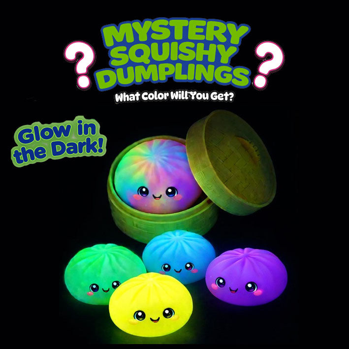 Squishy Mystery Dumpling Glow in the Dark Shimmering Surprise Mystery Squishy