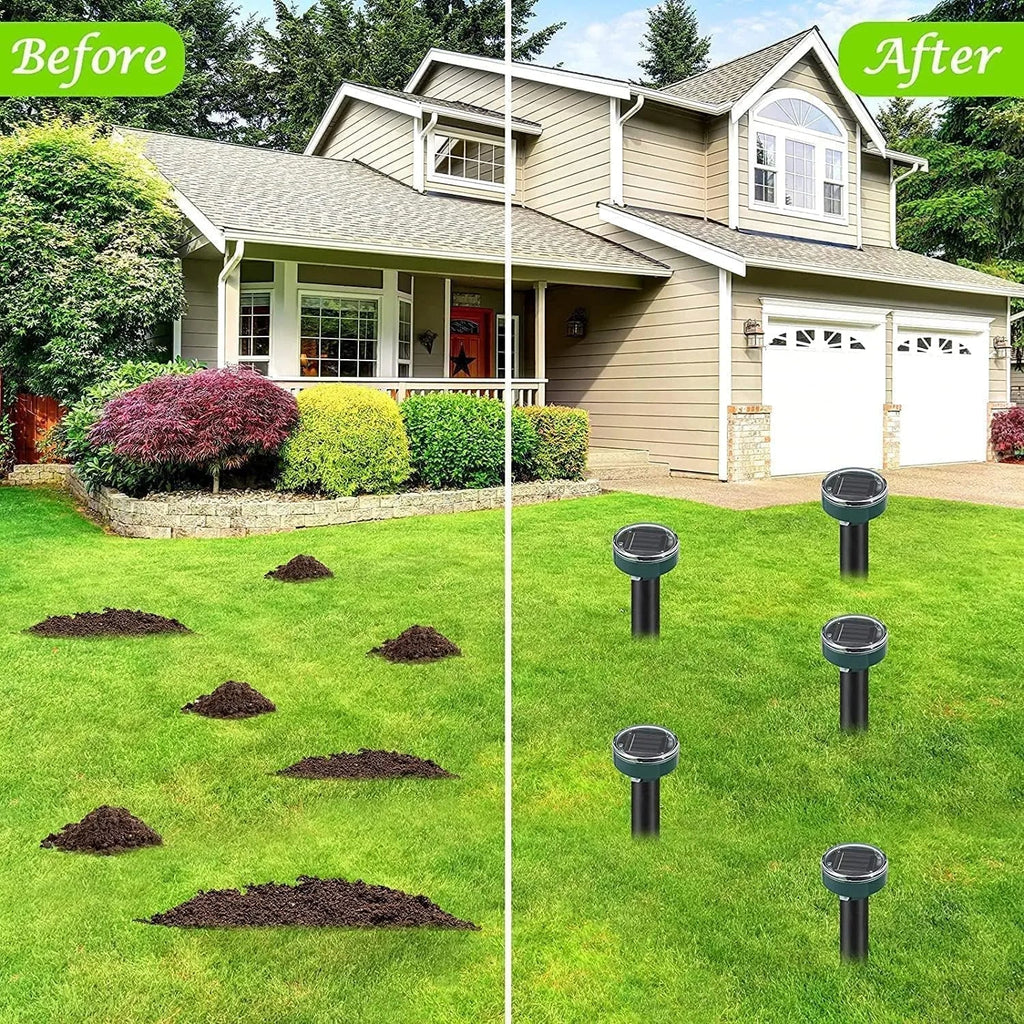 Ultrasonic Mole Repellent Solar Powered 8 Pack, Gopher Repellent, Vole Repellent Mole Repellent for Lawn Garden Yard Waterproof Get Rid of Moles Voles Gophers Rats Rodents - PremiumBrandGoods
