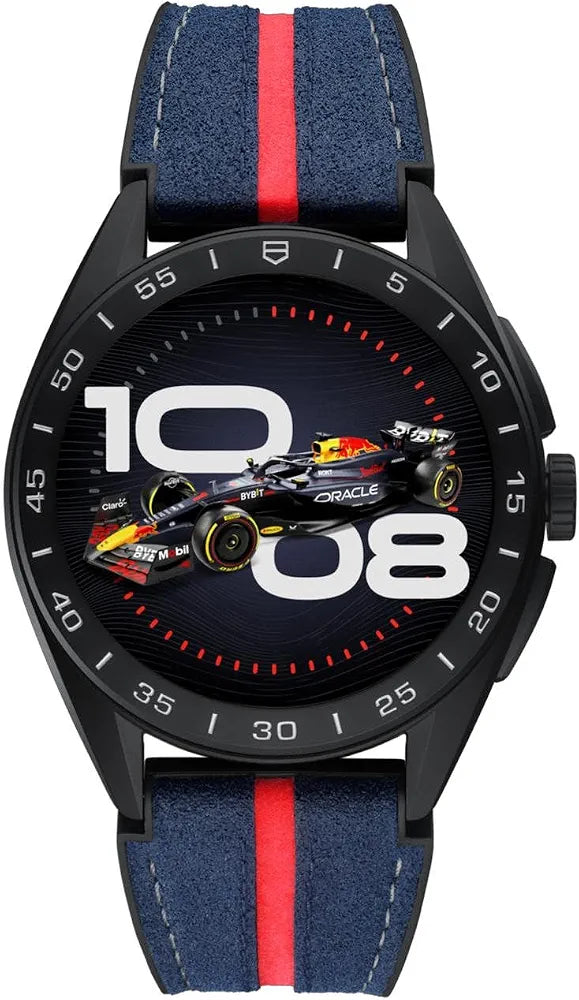 TAG Heuer Connected Calibre E4, Oracle Red Bull Racing Edition, 45MM Smartwatch, Black, Wear OS by Google, Titanium Case, AMOLED Display 1.39", 50m Water Resistant