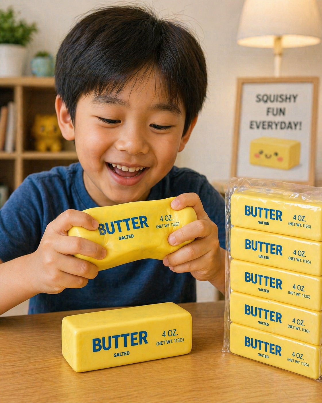 Super Soft 6-Inch Butter Squishy Sensory Stress Relief Toy