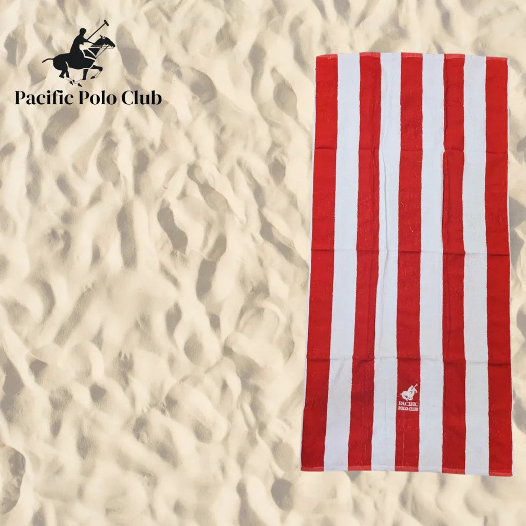 PBG Polo Striped  100% Cotton Full Size Every Day Towels 6 Pack - PremiumBrandGoods