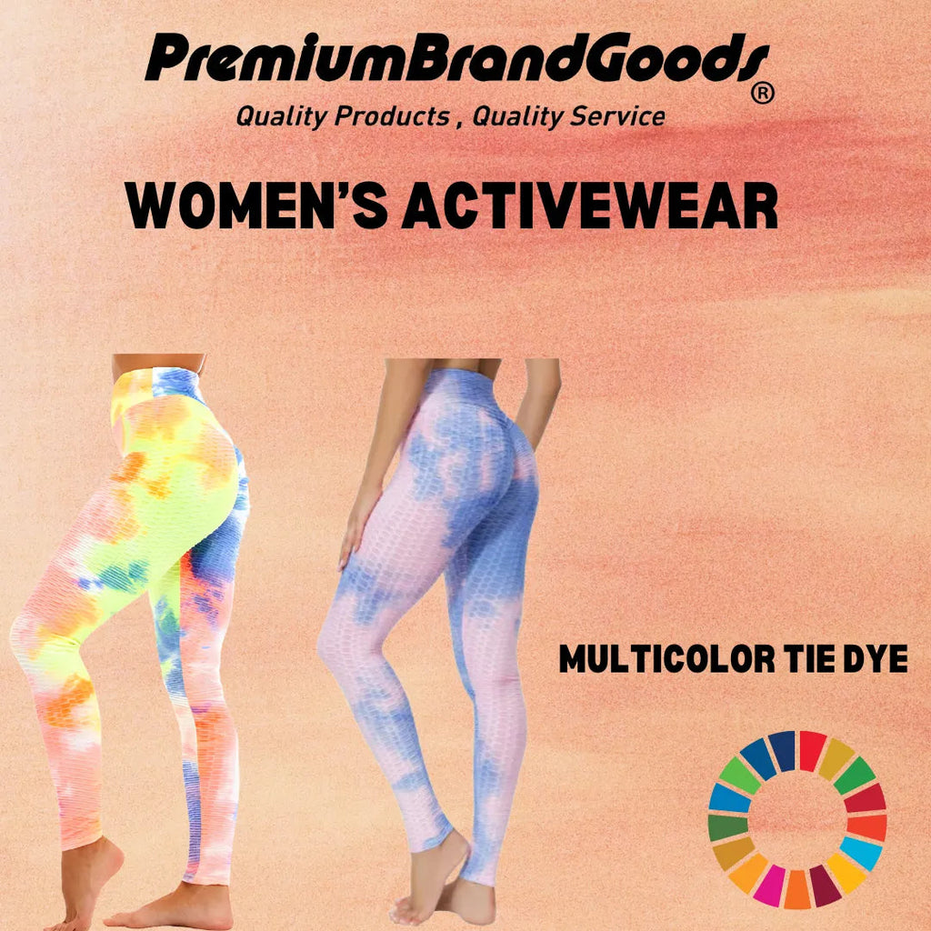 Women's Stretchy Tiktok Yoga Tie Dye Leggings Athleisure 6 Pack - PremiumBrandGoods