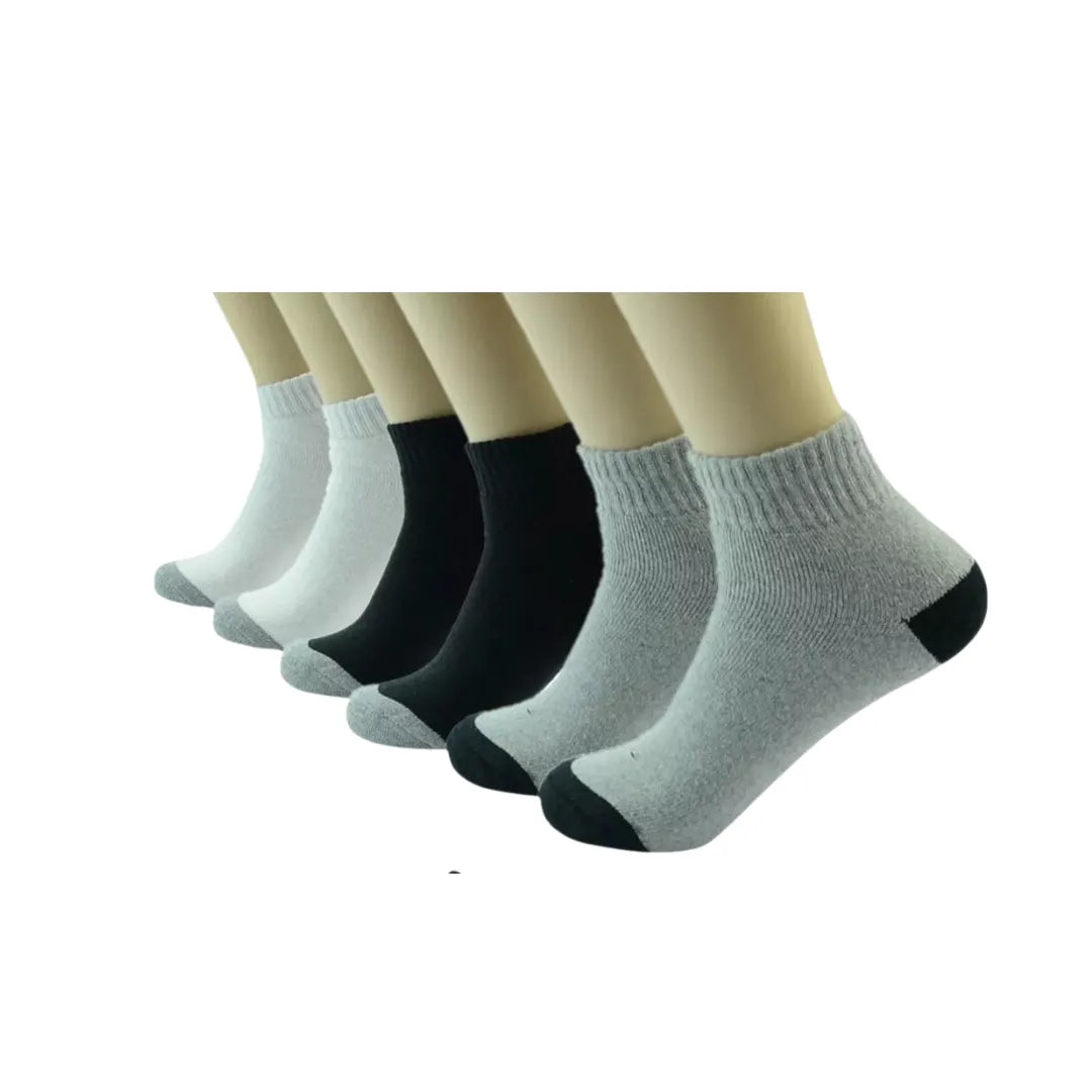 12 Pairs Ankle Socks 9-11 , 10-13 (8 styles) Active , Unisex - PremiumBrandGoods