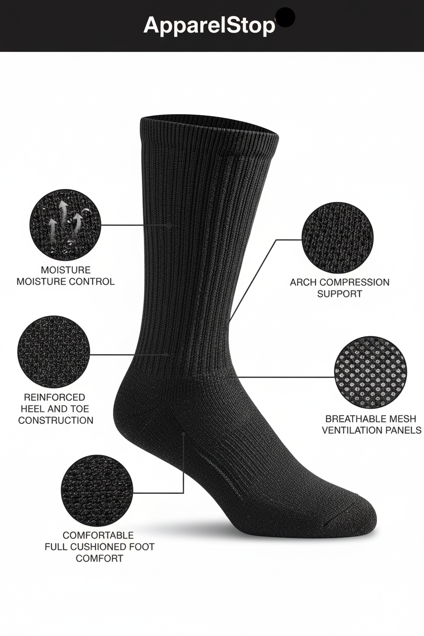 ApparelStop Sock Infographic with Your Product