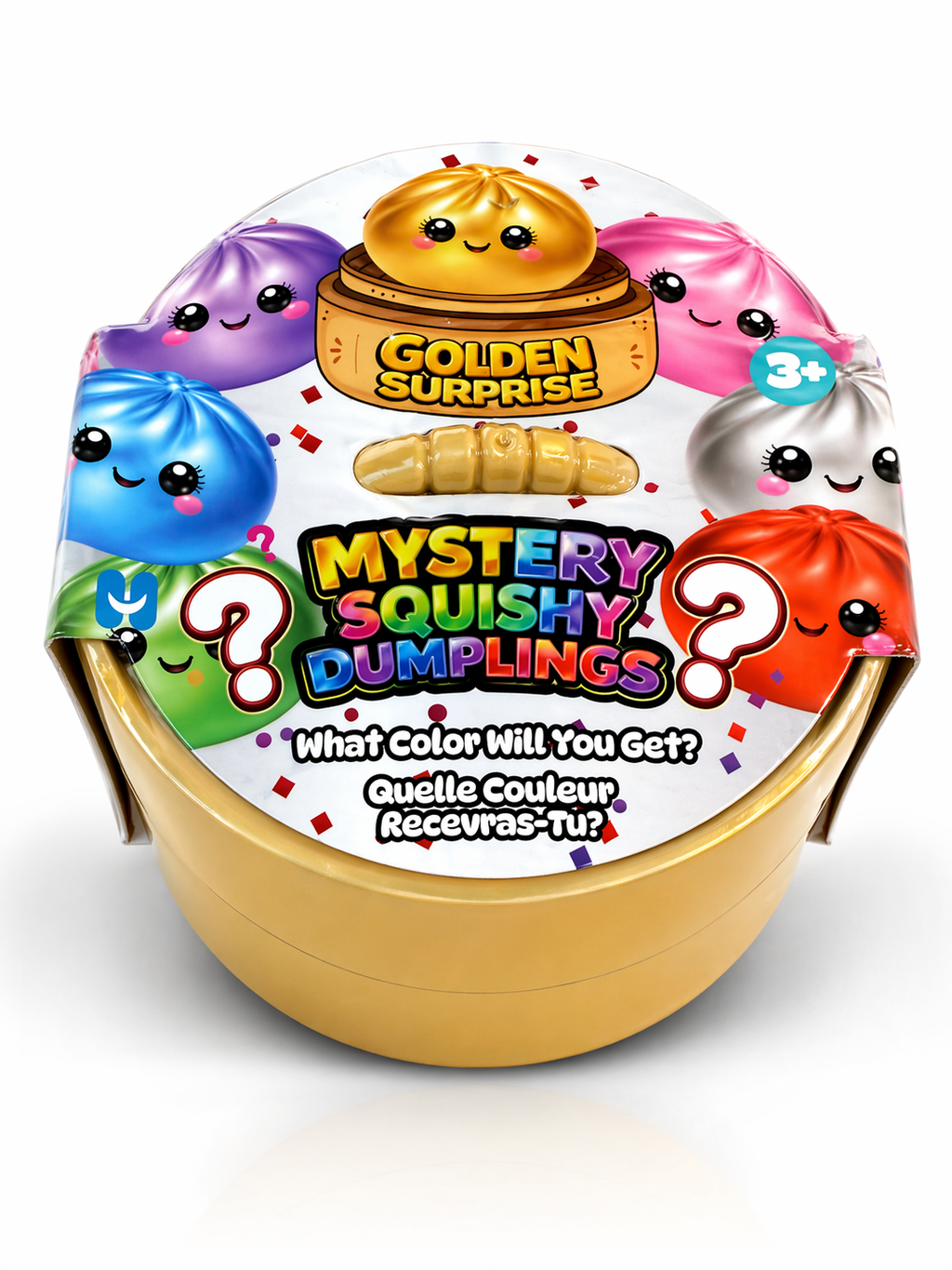Squishy Mystery Dumpling Metallic Golden Surprise Mystery Squishy