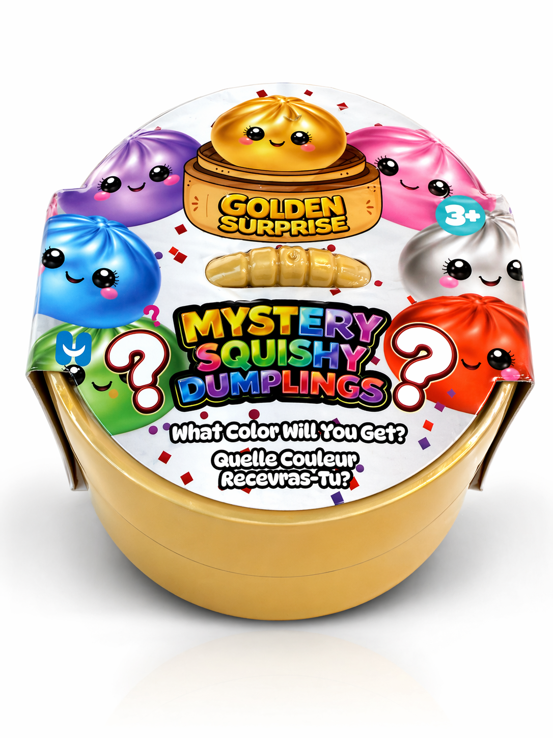 Squishy Mystery Dumpling Metallic Golden Surprise Mystery Squishy