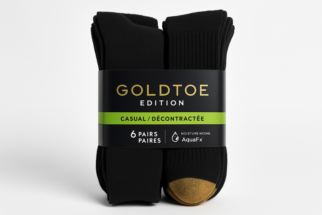 Black Goldtoe socks package - main view