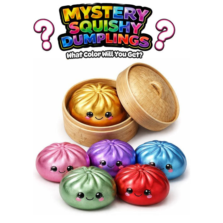 Squishy Mystery Dumpling Metallic Golden Surprise Mystery Squishy